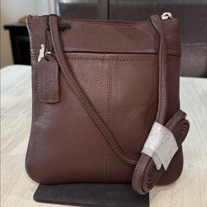Brown Leather Crossbody Bag